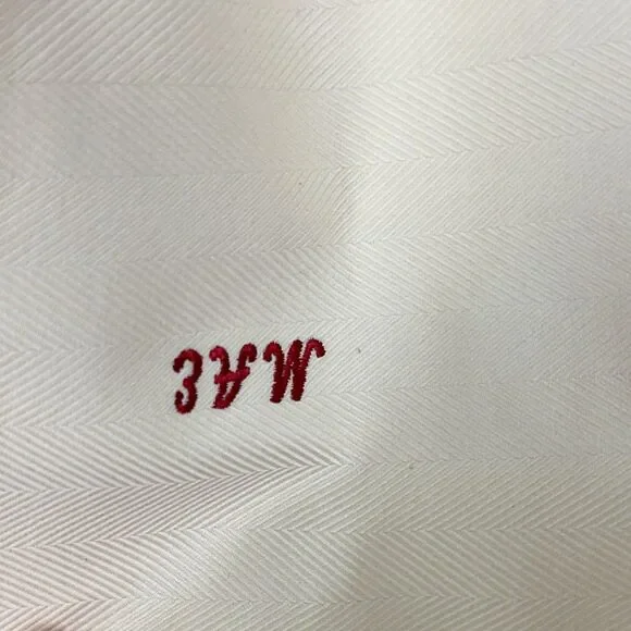 Charles Tyrwhitt Dress Shirt Mens 16-33 Peach Herringbone French Cuff Extra Slim